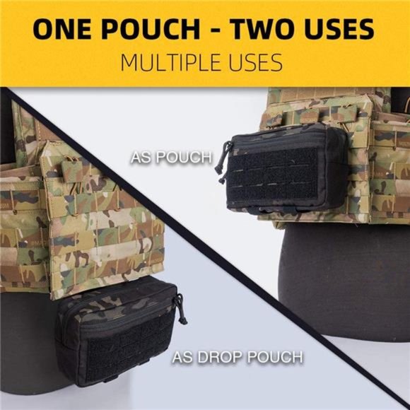 MOLLE Pouch Admin Dump Tactical Pouches Sub Abdominal Drop Carrying Kit EDC Bag - Picture 3 of 6